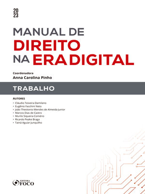 cover image of Manual de direito na era digital--Trabalho